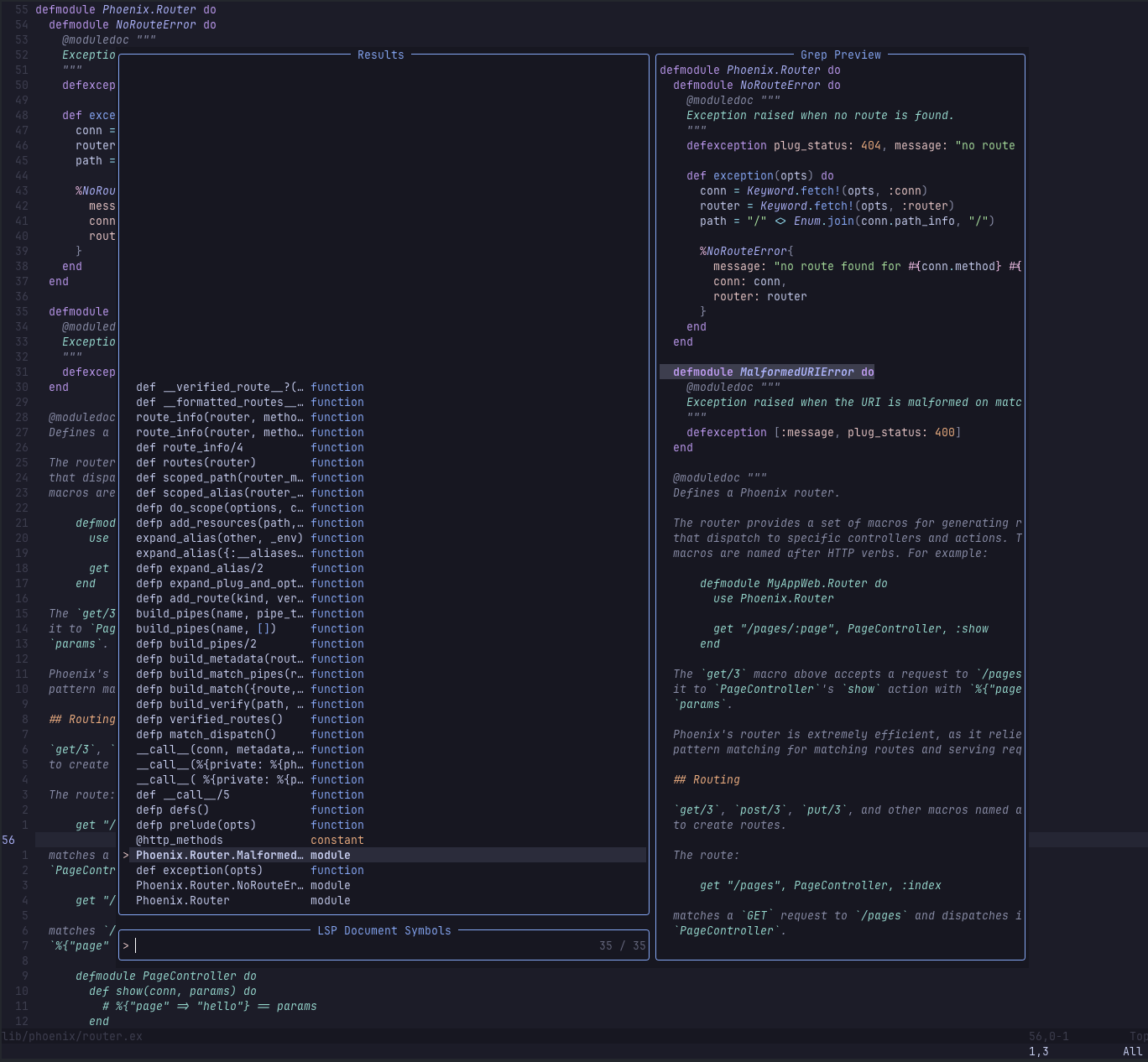 Fuzzy Finding Document Symbols